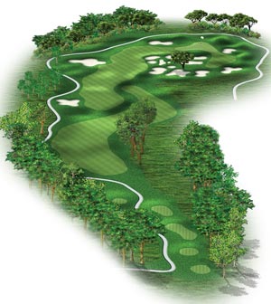 Hole #3 – Bunkered Rendering